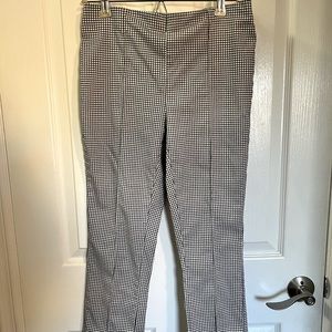 Pleated gingham pants